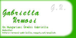 gabriella urmosi business card