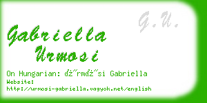 gabriella urmosi business card